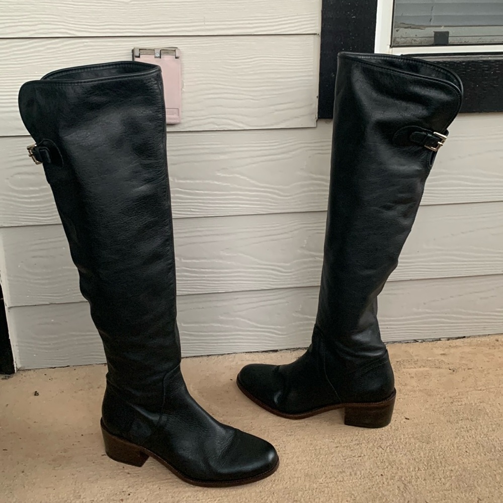 COACH Sleek Black Over The Knee High Palmera 2 Boots - Picture 7 of 16